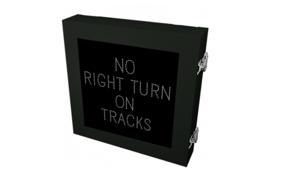 No right turn on tracks