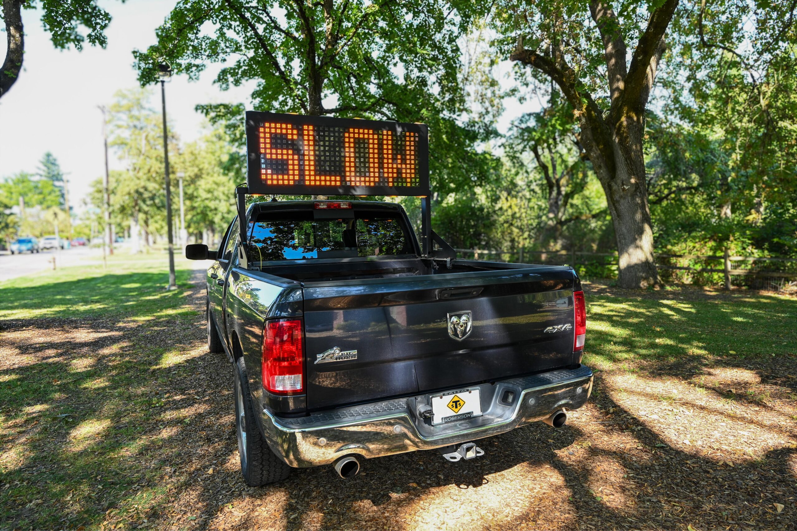 Traffic Pro mounted with message display active